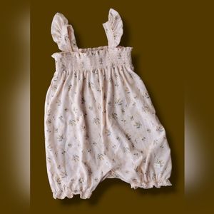 7 For All Mankind Baby Girl Floral Romper | 6/9 months
